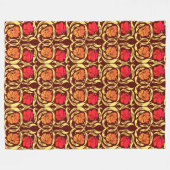 William Morris Pimpernel, Rust Oranje en Brown Fleece Deken (Voorkant (Horizontaal))