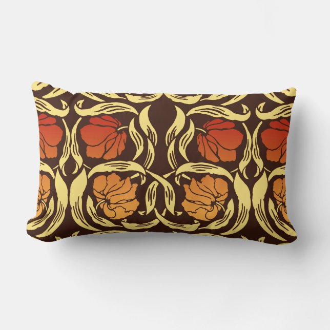 William Morris Pimpernel, Rust Oranje en Brown Kussen (Voorkant)