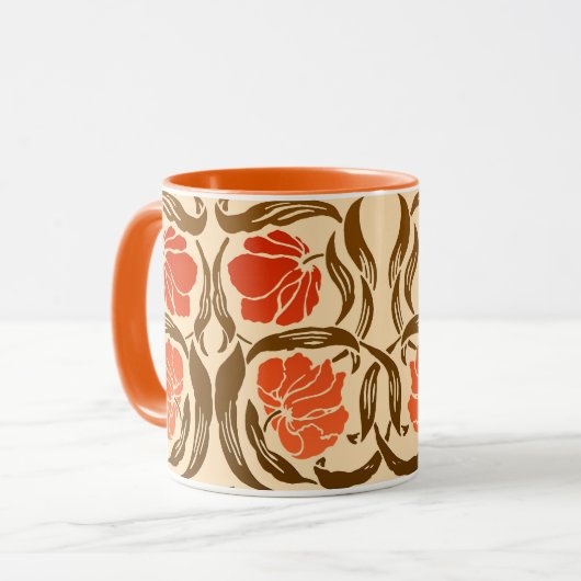 William Morris Pimpernel, Rust Oranje en Brown Mok (Voorkant links)