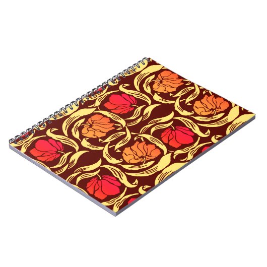 William Morris Pimpernel, Rust Oranje en Brown Notitieboek (Linkerzijde)