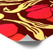 William Morris Pimpernel, Rust Oranje en Brown Poster (Hoek)