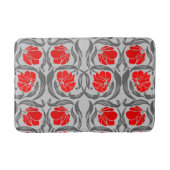 William Morris Pimpernel, Silver Grey en Red Badmat (Voorkant)
