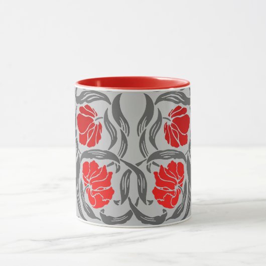 William Morris Pimpernel, Silver Grey en Red Mok (Midden)