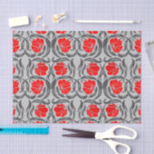 William Morris Pimpernel, Silver Grey en Red Tissuepapier (Craft)