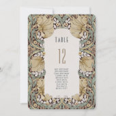 William Morris Pimpernel Tafelnummer Kaart (Voorkant)