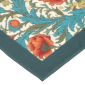 William Morris Pimpernel terracotta pastel blauw Tafelkleed (Gekanteld)