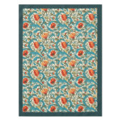 William Morris Pimpernel terracotta pastel blauw Tafelkleed (Voorkant)