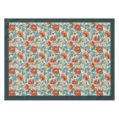 William Morris Pimpernel terracotta pastel blauw Tafelkleed (Voorkant (Horizontaal))