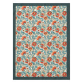 William Morris Pimpernel terracotta pastel blauw Tafelkleed (Voorkant)