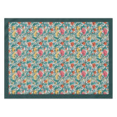 William Morris Pimpernel terracotta pastel blauw Tafelkleed (Voorkant (Horizontaal))