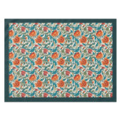 William Morris Pimpernel terracotta pastel blauw Tafelkleed (Voorkant (Horizontaal))
