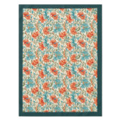 William Morris Pimpernel terracotta pastel blauw Tafelkleed (Voorkant)