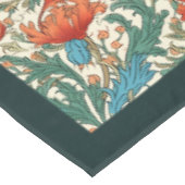 William Morris Pimpernel terracotta pastel groen Tafelkleed (Gekanteld)