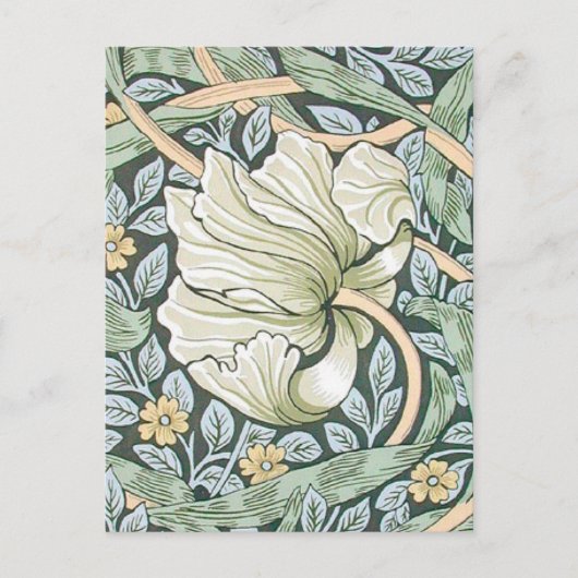 William Morris Pimpernel Tulpen Botanische Kunst Briefkaart (Voorkant)