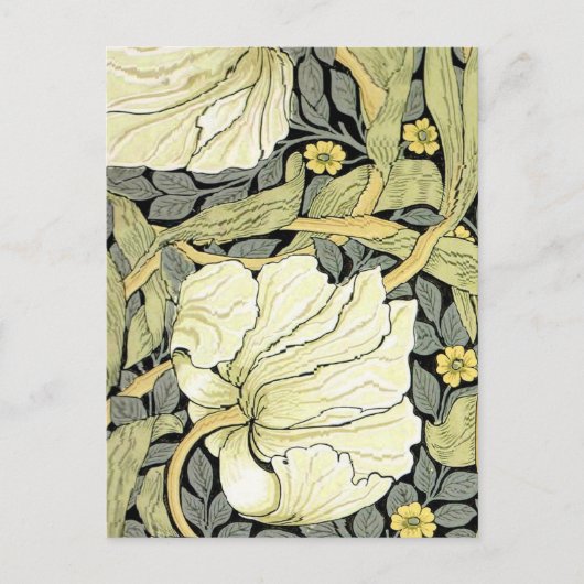 William Morris Pimpernel Tulpen Botanische Kunst Briefkaart (Voorkant)