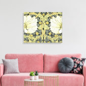 William Morris Pimpernel Tulpen Botanische Kunst Canvas Afdruk (Insitu (Woonkamer))