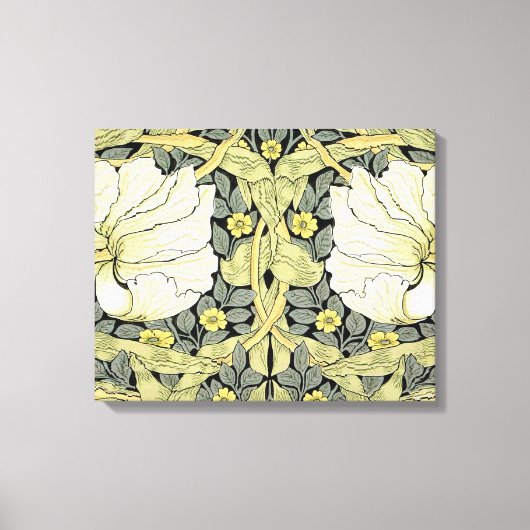 William Morris Pimpernel Tulpen Botanische Kunst Canvas Afdruk (Voorkant)