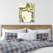 William Morris Pimpernel Tulpen Botanische Kunst Canvas Afdruk (Insitu (Slaapkamer))