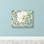 William Morris Pimpernel Tulpen Botanische Kunst Canvas Afdruk (Insitu (Houten vloer))