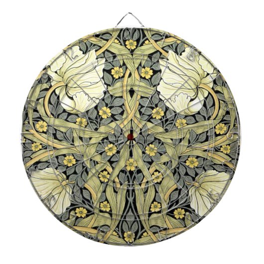 William Morris Pimpernel Tulpen Botanische Kunst Dartbord (Voorkant)