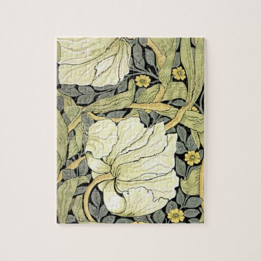 William Morris Pimpernel Tulpen Botanische Kunst Legpuzzel (Verticaal)
