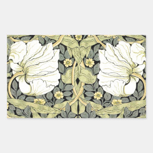 William Morris Pimpernel Tulpen Botanische Kunst Rechthoekige Sticker