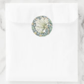 William Morris Pimpernel Tulpen Botanische Kunst Ronde Sticker (Tas)