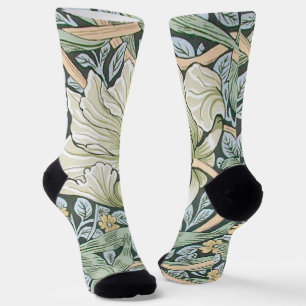 William Morris Pimpernel Tulpen Botanische Kunst Sokken