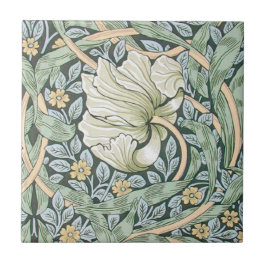 William Morris Pimpernel Tulpen Botanische Kunst Tegeltje