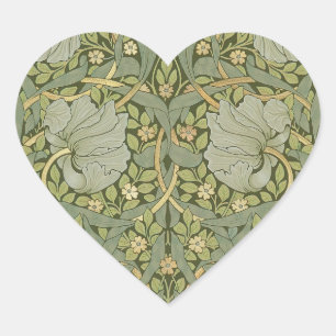 William Morris Pimpernel Vintage Patroon Hart Sticker