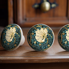 William Morris Pimpernel Vintage Patroon Keramiek Keramische Knop
