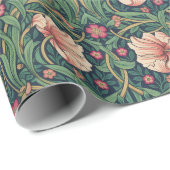 William Morris Pimpernel Vintage Pre-Raphaelite Cadeaupapier (Rol Hoek)