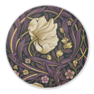 William Morris Pimpernel Vintage Pre-Raphaelite Keramische Knop