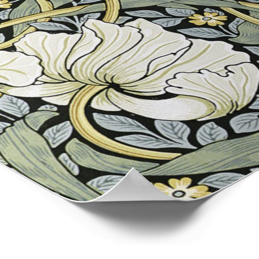 William Morris - Pimpernel Wallpaper Design Poster (Hoek)