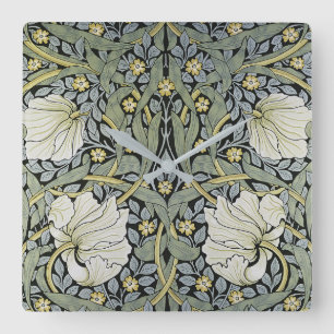 William Morris - Pimpernel Wallpaper Design Vierkante Klok