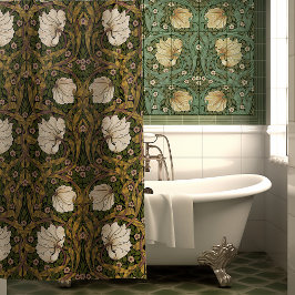 William Morris Pimpernel Warme Gele Art Nouveau Douchegordijn