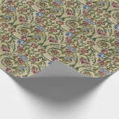  William Morris Pink Blue Brocade Cadeaupapier (Hoek)