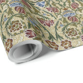  William Morris Pink Blue Brocade Cadeaupapier (Rol Hoek)
