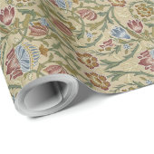  William Morris Pink Blue Brocade Cadeaupapier (Rol Hoek)