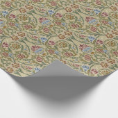  William Morris Pink Blue Brocade Cadeaupapier (Hoek)