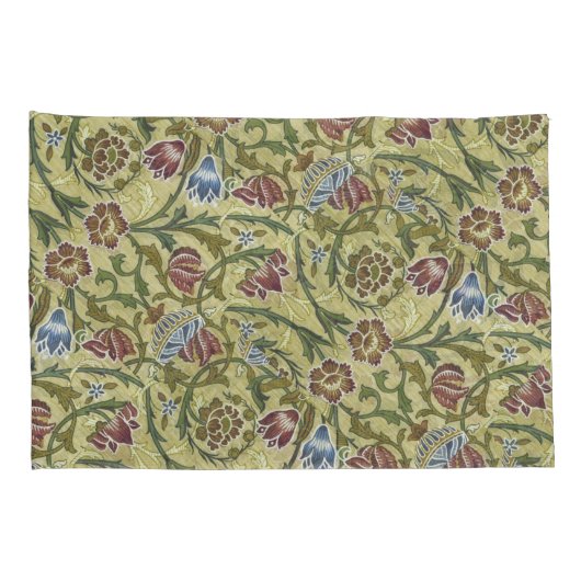  William Morris Pink Blue Brocade Kussensloop (Achterkant-Rechts)