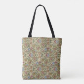 William Morris Pink Blue Brocade Tote Bag (Achterkant)
