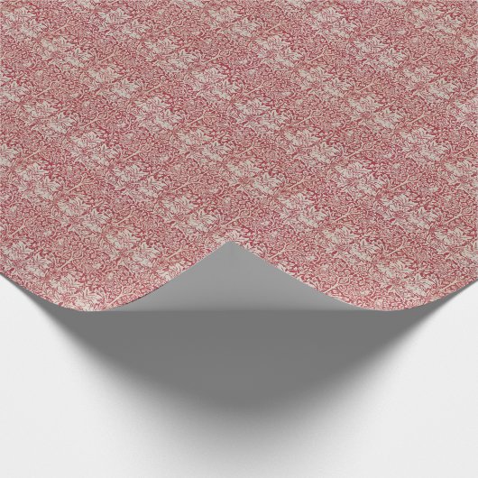 William Morris  Pink Brother Rabbit Birds Cadeaupapier (Hoek)