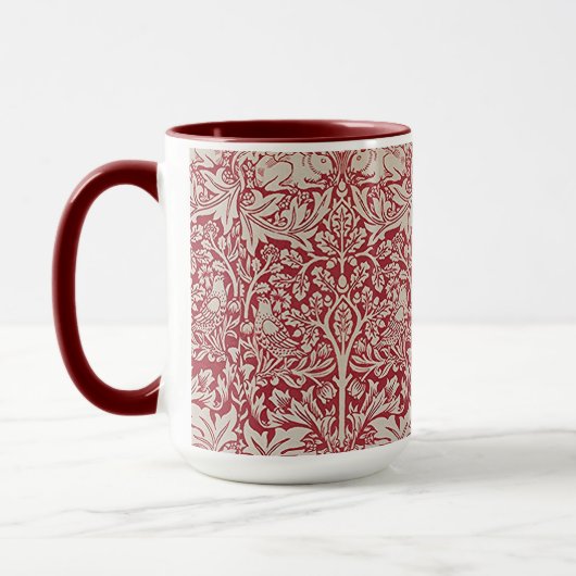 William Morris  Pink Brother Rabbit Birds Mok (Links)