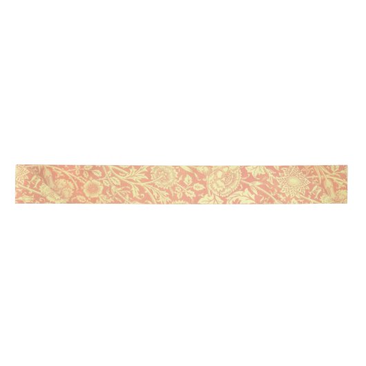 William Morris Pink en Roos Design Satijnen Lint (Voorkant)