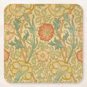  William Morris Pink en Roos Kartonnen Onderzetters