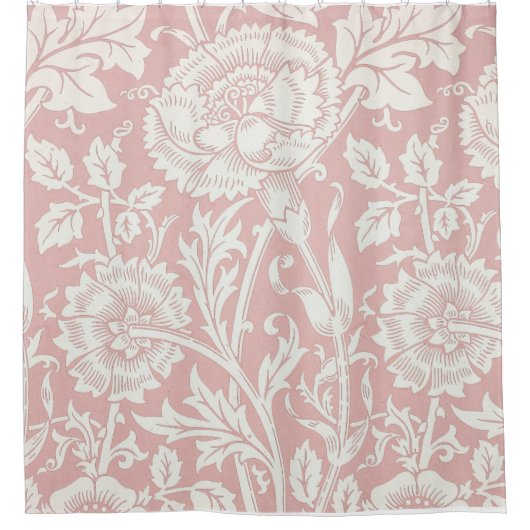 William Morris Pink en Roos Shower Curtain Douchegordijn (Voorkant)