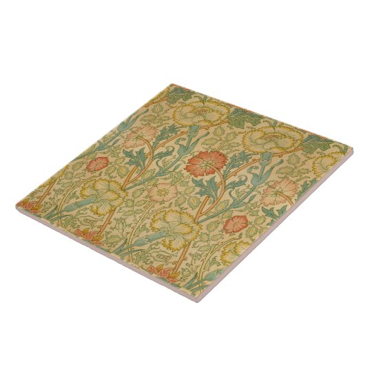 William Morris Pink en Roos Tegeltje (Zijkant)
