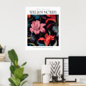 William Morris  Pink Lilly Poster (Thuiskantoor)