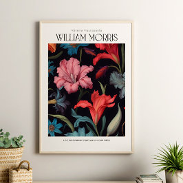 William Morris Pink Lilly Poster